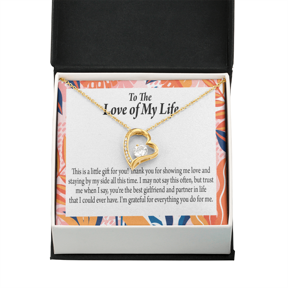 To My Girlfriend Best Girl Forever Necklace w Message Card-Express Your Love Gifts