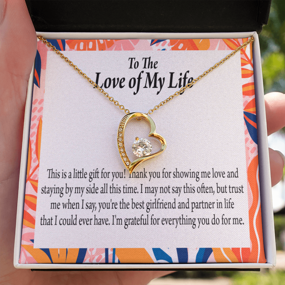 To My Girlfriend Best Girl Forever Necklace w Message Card-Express Your Love Gifts