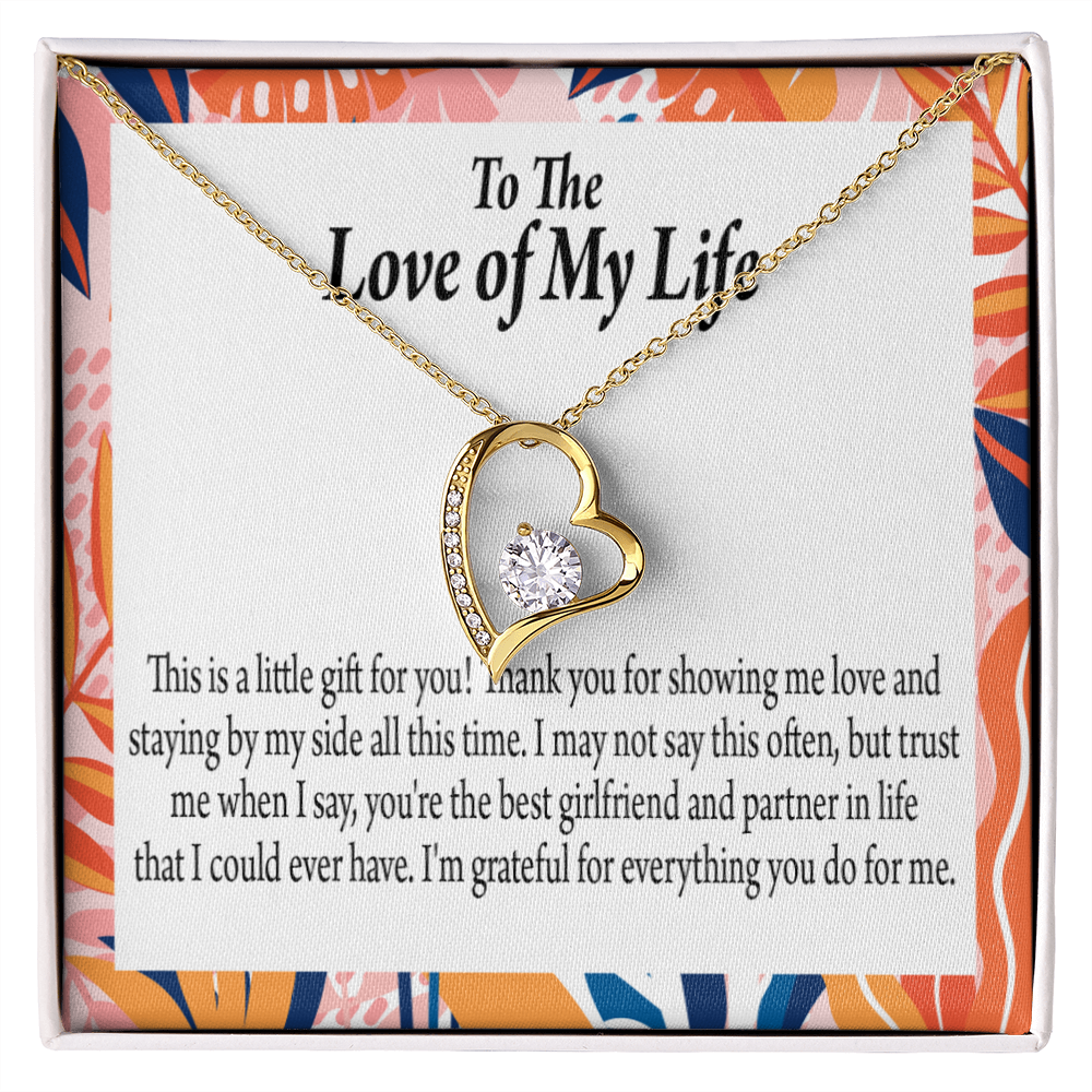 To My Girlfriend Best Girl Forever Necklace w Message Card-Express Your Love Gifts