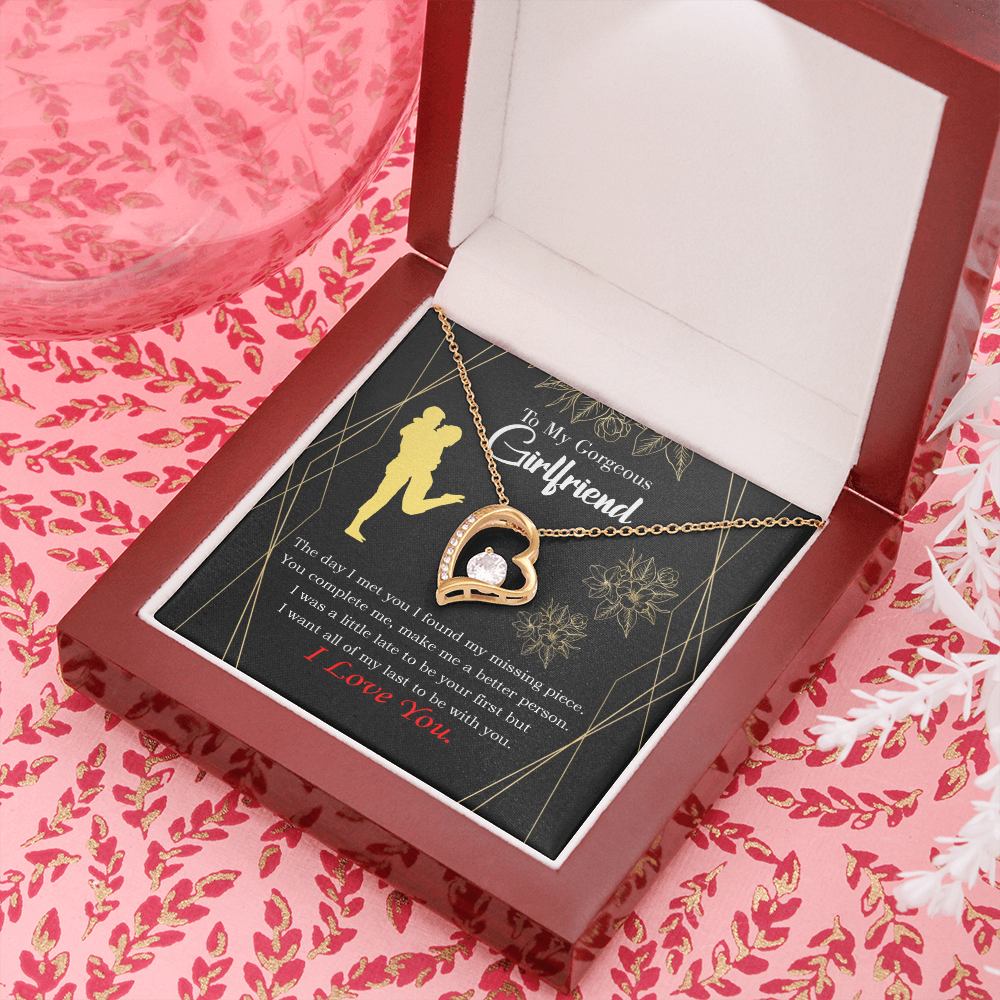 To My Girlfriend Better Person Forever Necklace w Message Card-Express Your Love Gifts