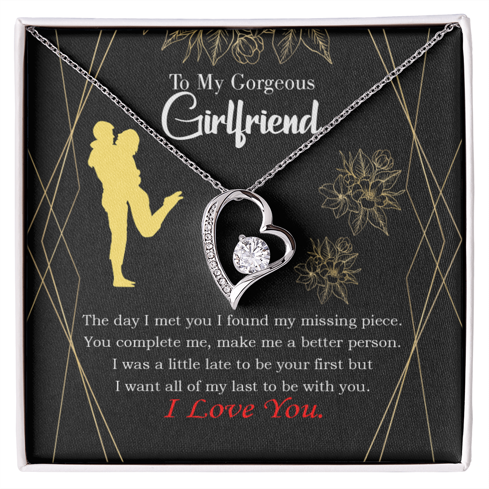 To My Girlfriend Better Person Forever Necklace w Message Card-Express Your Love Gifts