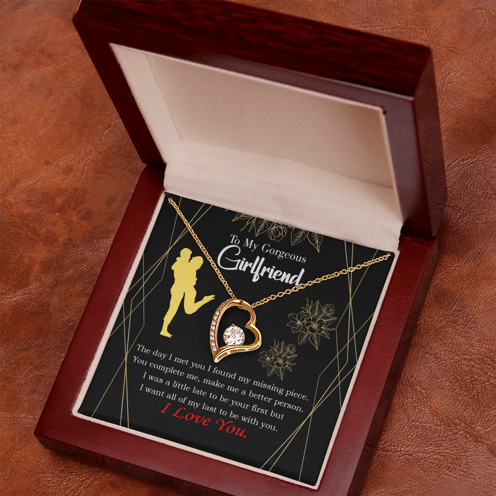 To My Girlfriend Better Person Forever Necklace w Message Card-Express Your Love Gifts