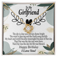 To My Girlfriend Birthday My World Infinity Knot Necklace Message Card-Express Your Love Gifts