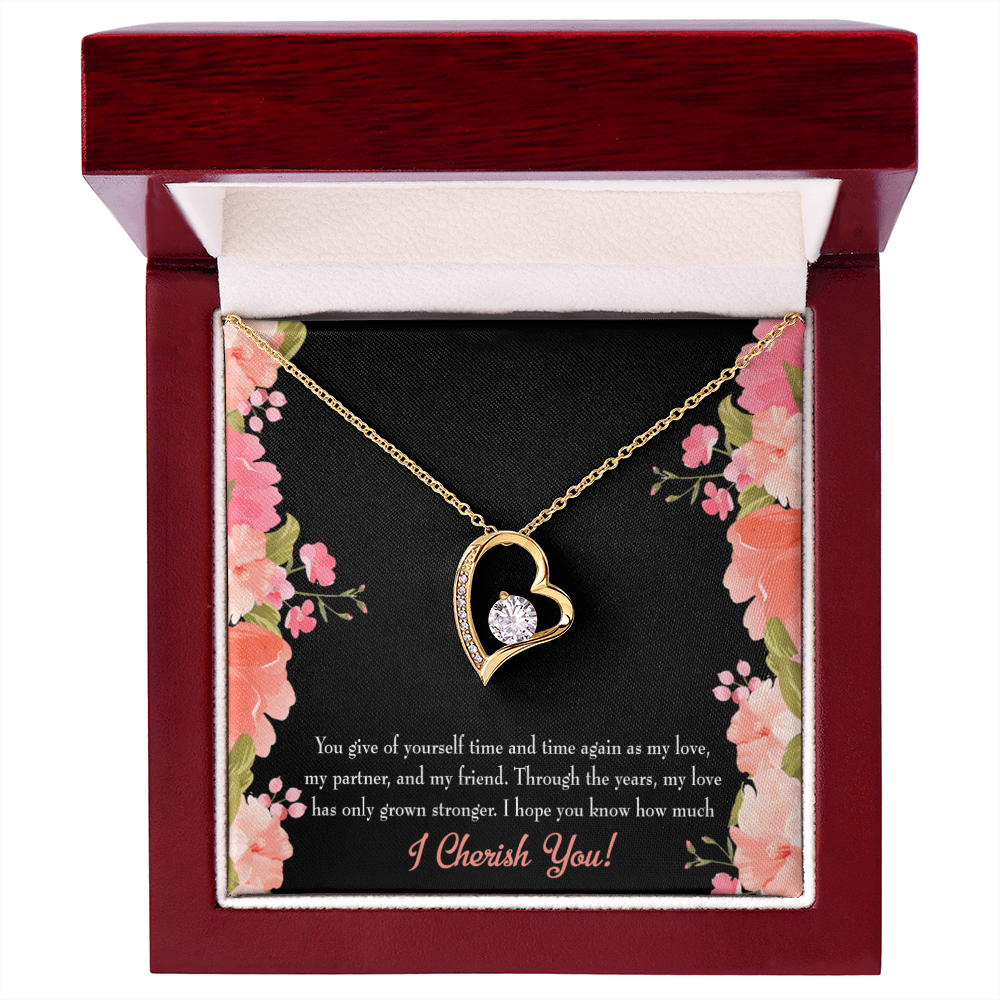 To My Girlfriend Cherish You Forever Necklace w Message Card-Express Your Love Gifts