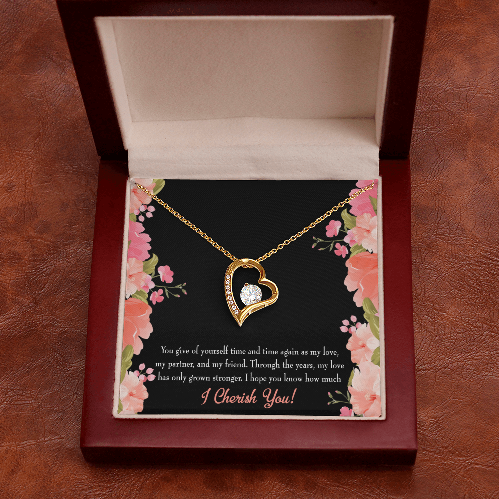 To My Girlfriend Cherish You Forever Necklace w Message Card-Express Your Love Gifts