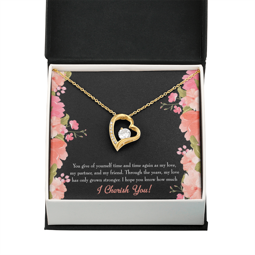 To My Girlfriend Cherish You Forever Necklace w Message Card-Express Your Love Gifts