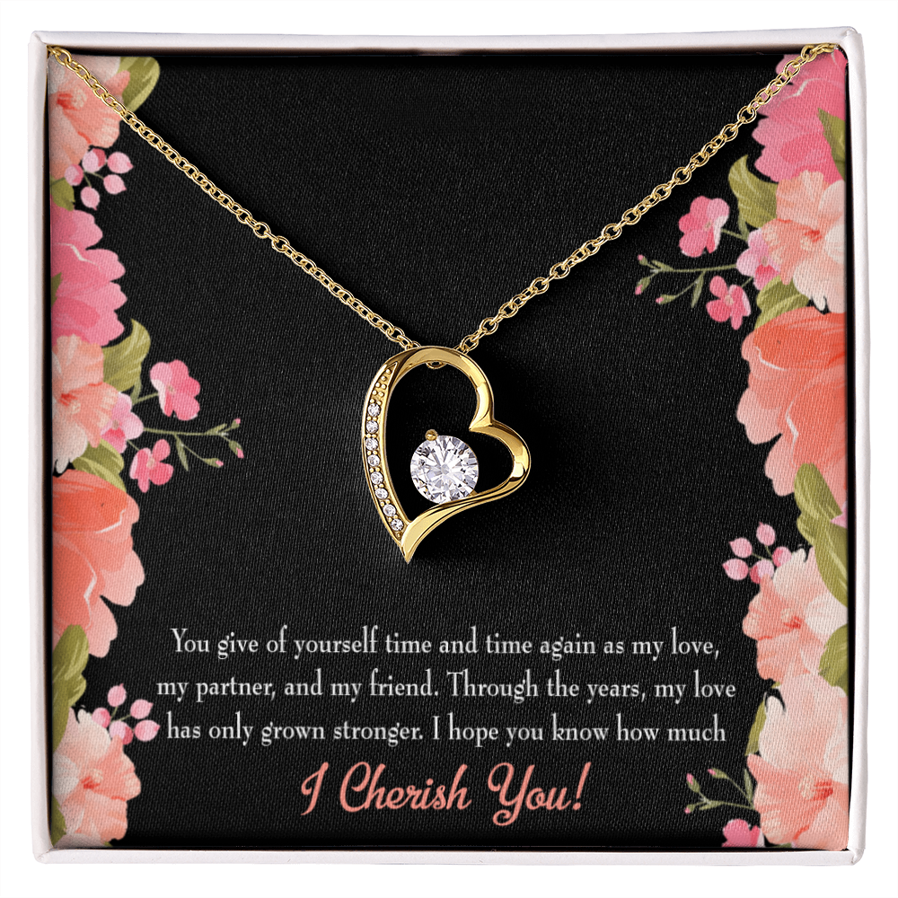 To My Girlfriend Cherish You Forever Necklace w Message Card-Express Your Love Gifts