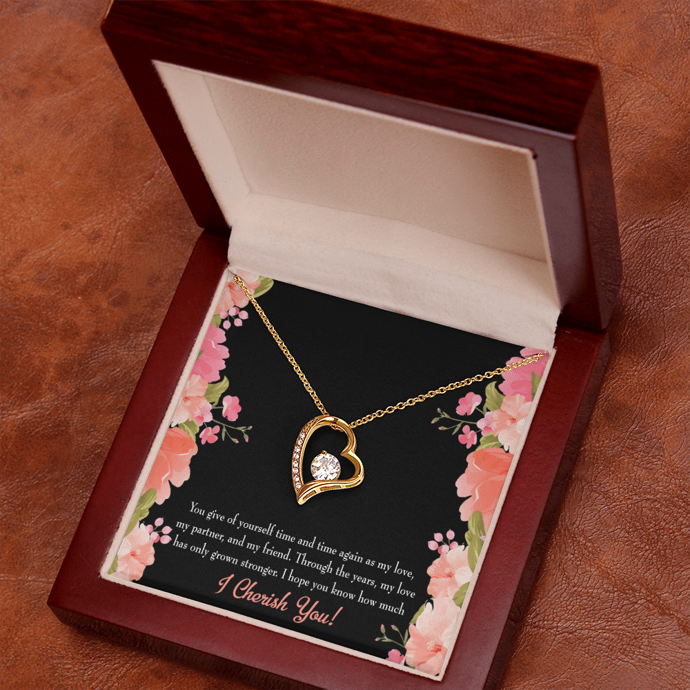 To My Girlfriend Cherish You Forever Necklace w Message Card-Express Your Love Gifts