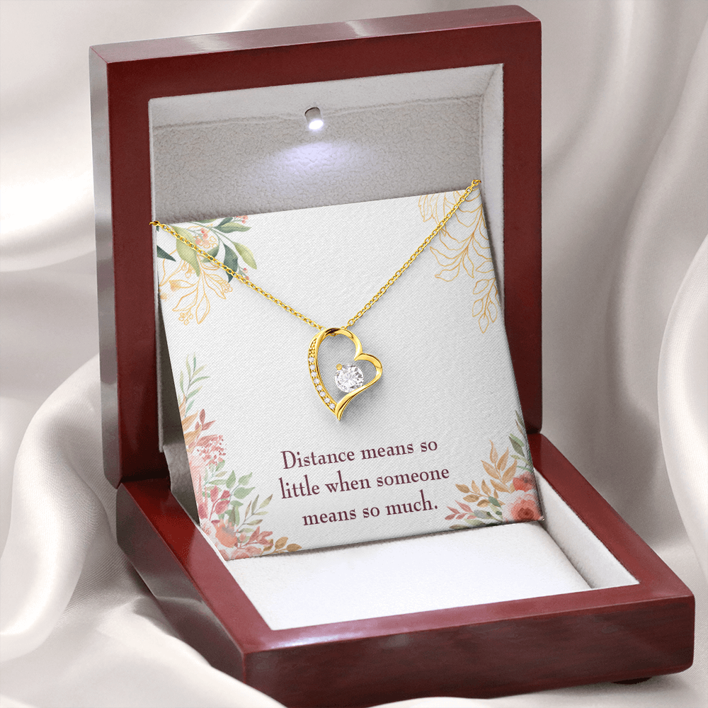 To My Girlfriend Distance Means so Little Forever Necklace w Message Card-Express Your Love Gifts