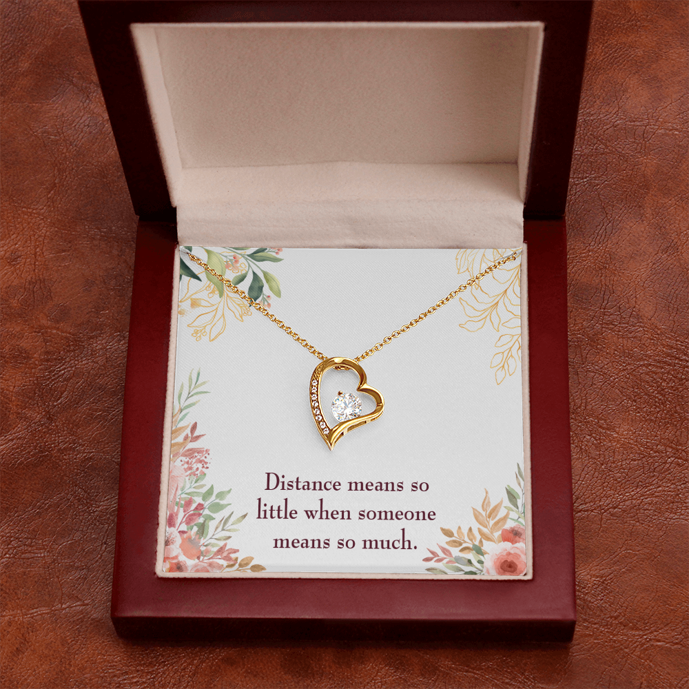 To My Girlfriend Distance Means so Little Forever Necklace w Message Card-Express Your Love Gifts