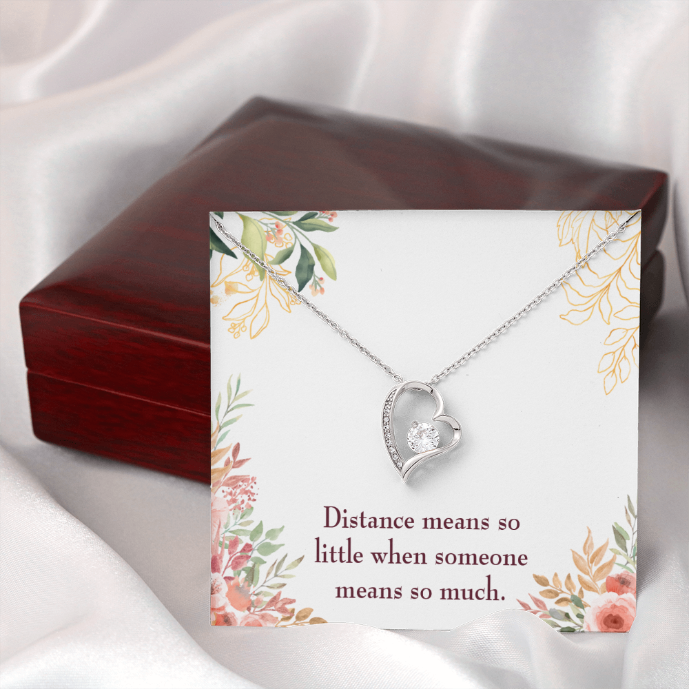 To My Girlfriend Distance Means so Little Forever Necklace w Message Card-Express Your Love Gifts