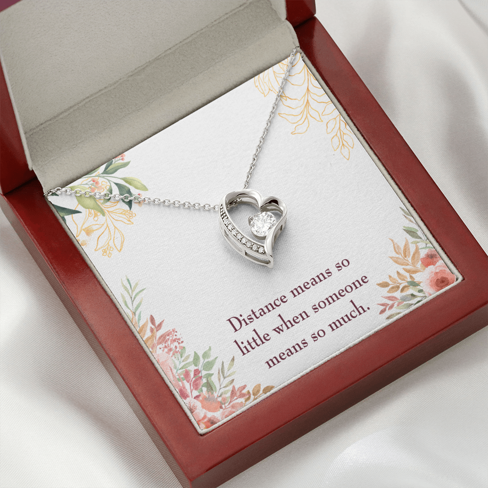 To My Girlfriend Distance Means so Little Forever Necklace w Message Card-Express Your Love Gifts