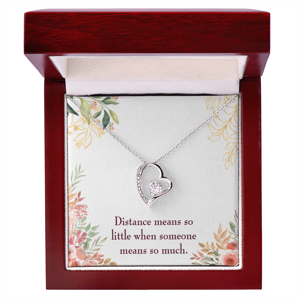 To My Girlfriend Distance Means so Little Forever Necklace w Message Card-Express Your Love Gifts