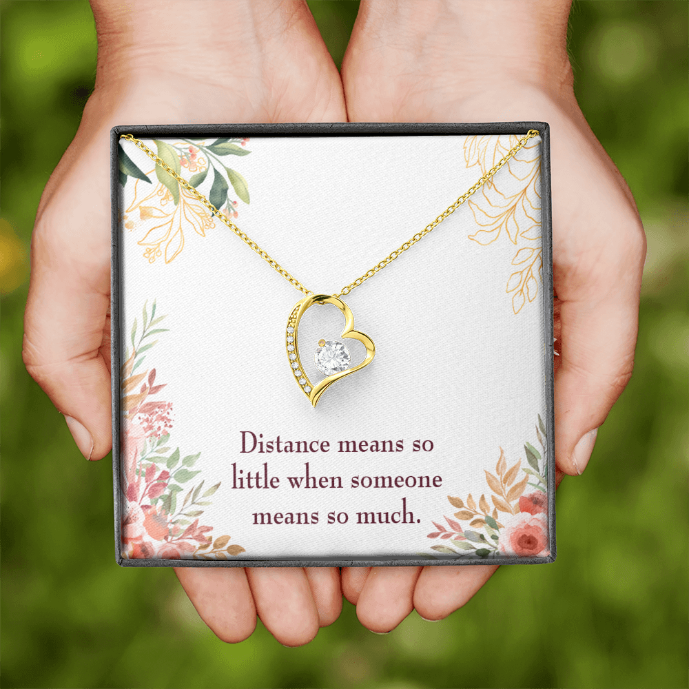 To My Girlfriend Distance Means so Little Forever Necklace w Message Card-Express Your Love Gifts