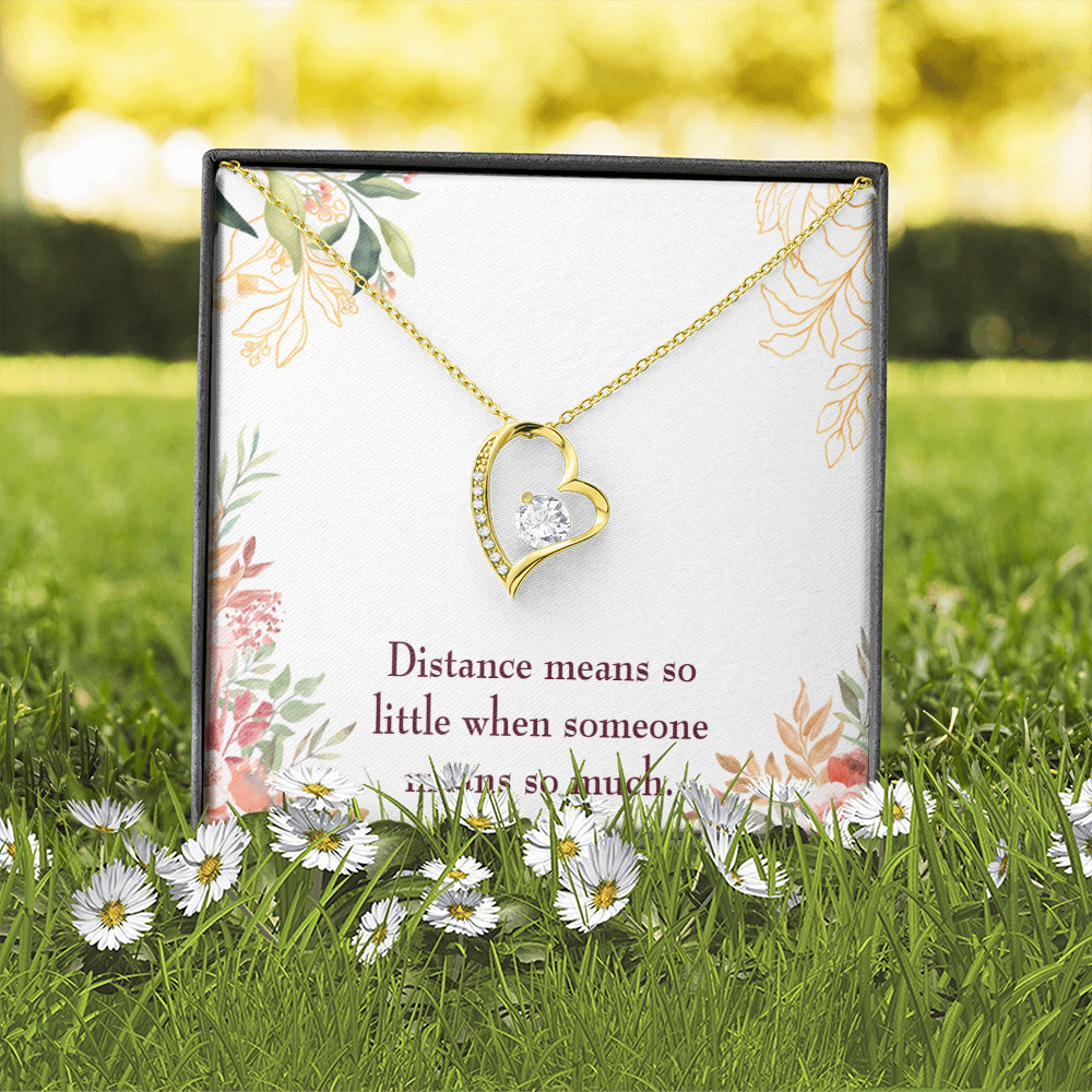 To My Girlfriend Distance Means so Little Forever Necklace w Message Card-Express Your Love Gifts