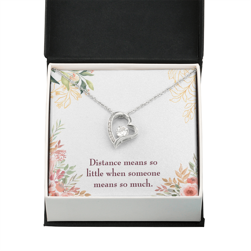 To My Girlfriend Distance Means so Little Forever Necklace w Message Card-Express Your Love Gifts