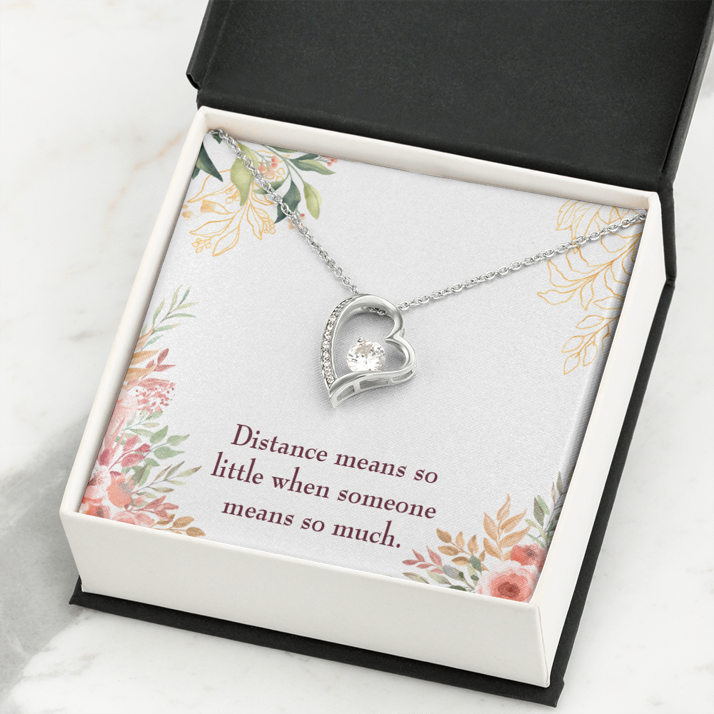 To My Girlfriend Distance Means so Little Forever Necklace w Message Card-Express Your Love Gifts