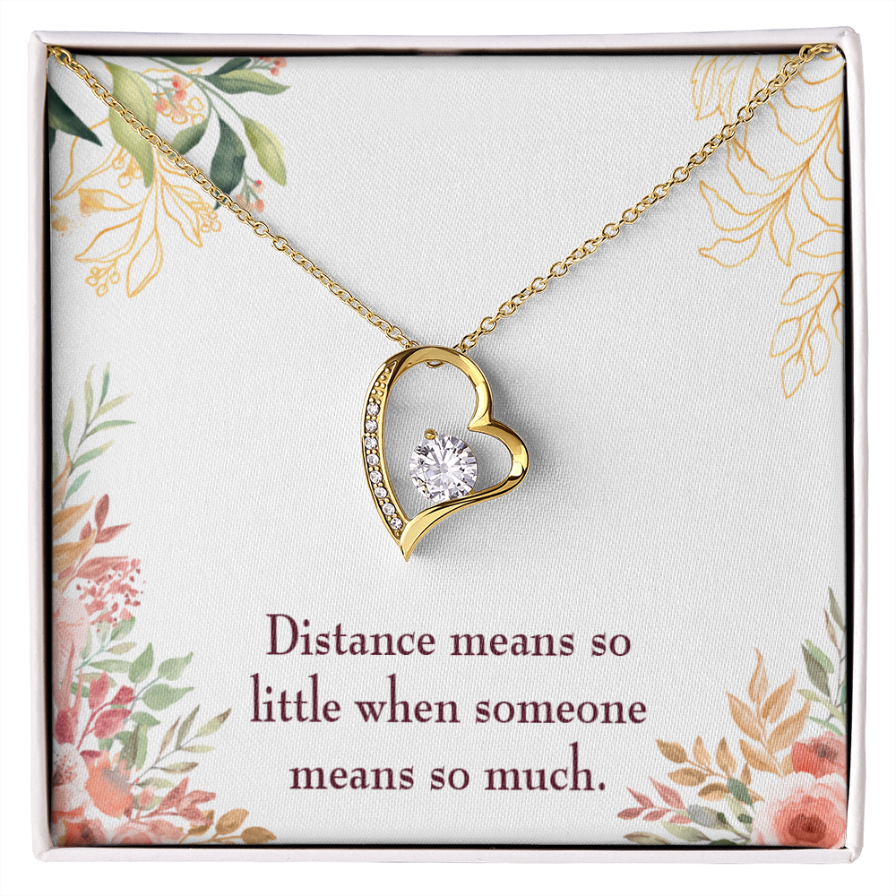 To My Girlfriend Distance Means so Little Forever Necklace w Message Card-Express Your Love Gifts