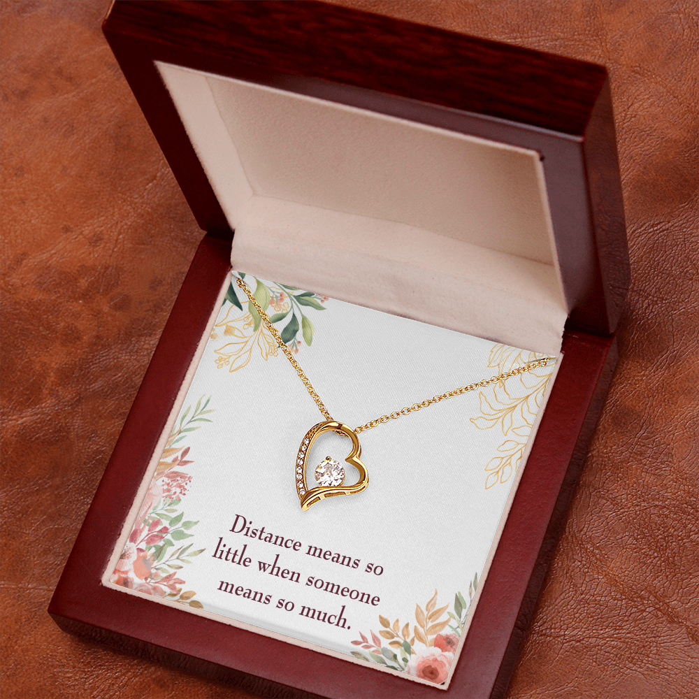 To My Girlfriend Distance Means so Little Forever Necklace w Message Card-Express Your Love Gifts