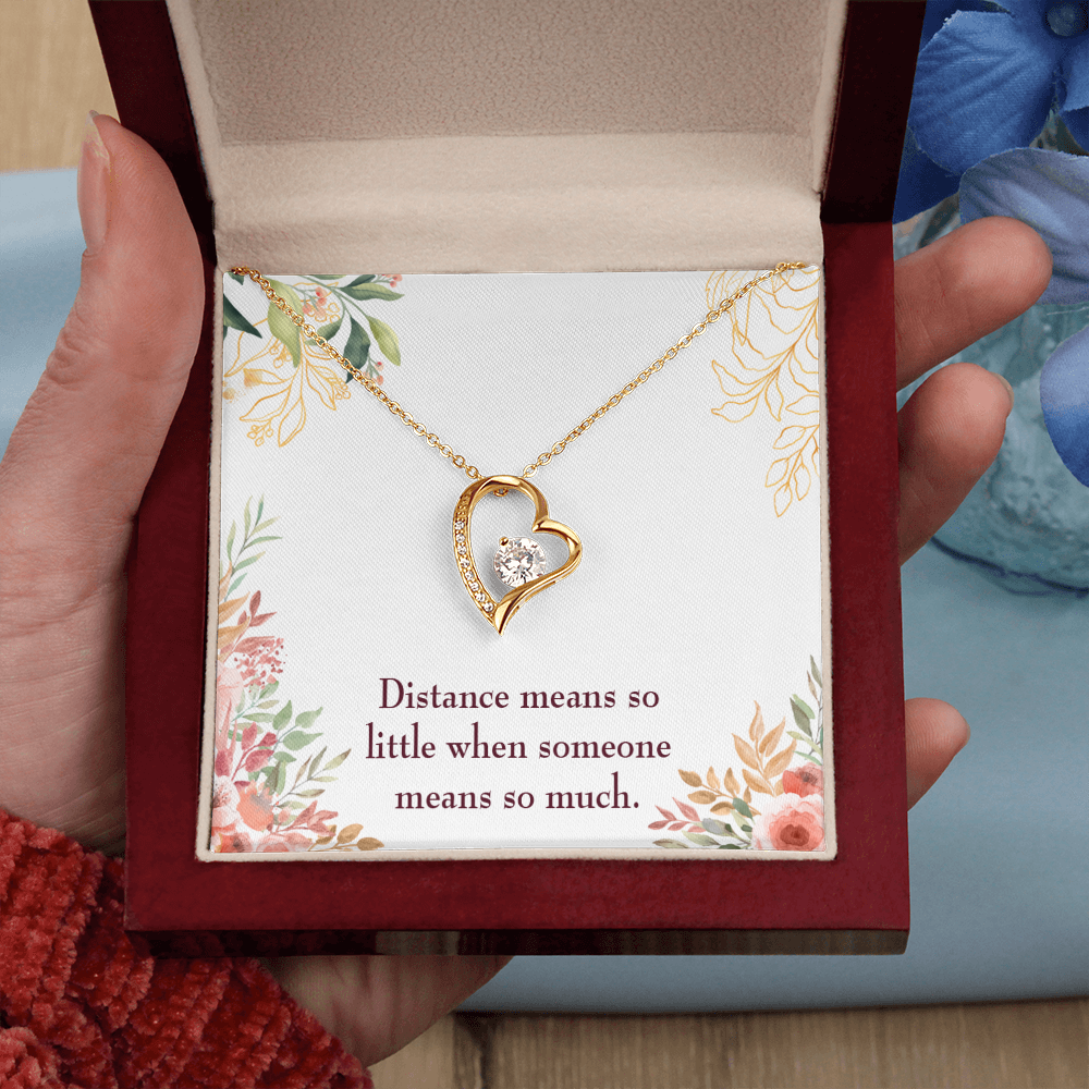 To My Girlfriend Distance Means so Little Forever Necklace w Message Card-Express Your Love Gifts