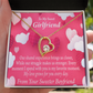 To My Girlfriend Every Moment Spent With You Girlfriend Card Forever Necklace w Message Card-Express Your Love Gifts
