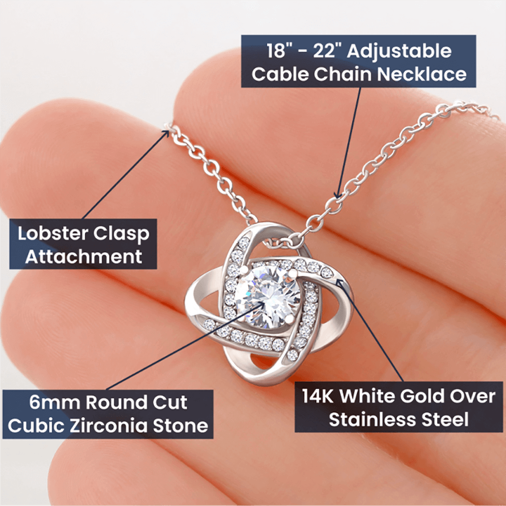 To My Girlfriend Every Moment Spent With You Girlfriend Card Infinity Knot Necklace Message Card-Express Your Love Gifts