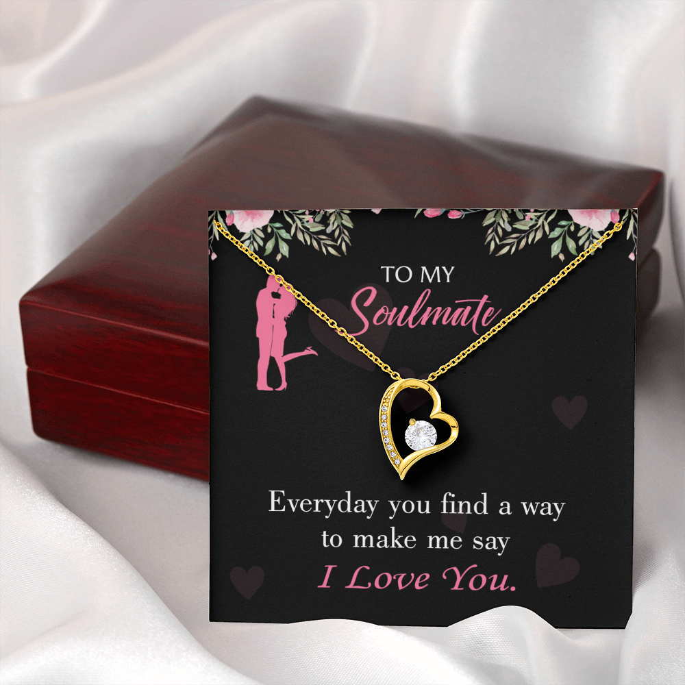 To My Girlfriend Everyday Forever Necklace w Message Card-Express Your Love Gifts