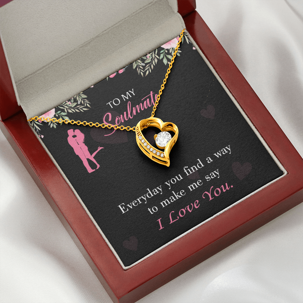 To My Girlfriend Everyday Forever Necklace w Message Card-Express Your Love Gifts