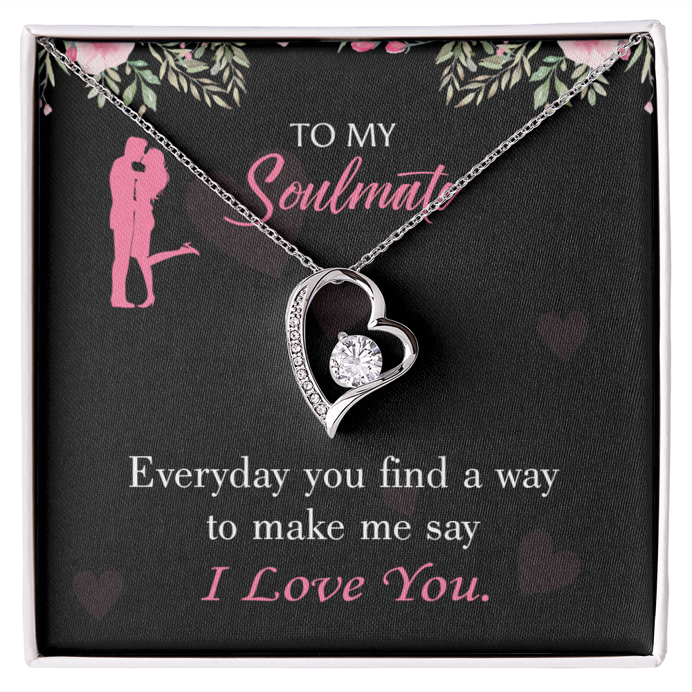 To My Girlfriend Everyday Forever Necklace w Message Card-Express Your Love Gifts