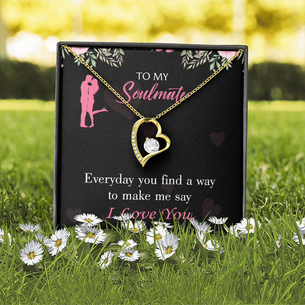 To My Girlfriend Everyday Forever Necklace w Message Card-Express Your Love Gifts