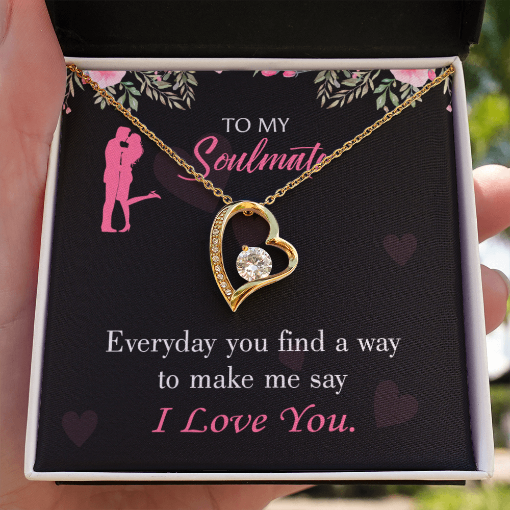 To My Girlfriend Everyday Forever Necklace w Message Card-Express Your Love Gifts