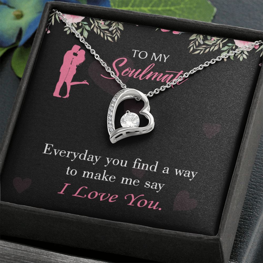 To My Girlfriend Everyday Forever Necklace w Message Card-Express Your Love Gifts