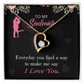 To My Girlfriend Everyday Forever Necklace w Message Card-Express Your Love Gifts