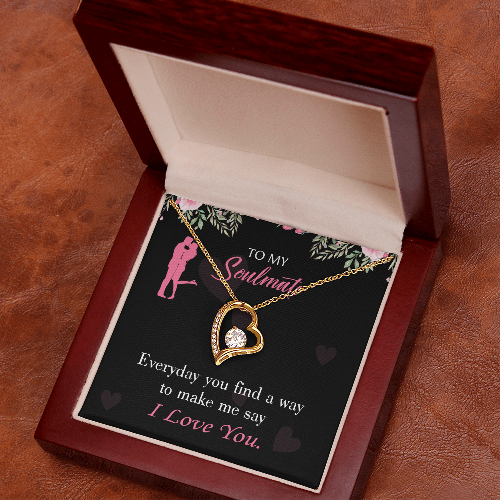 To My Girlfriend Everyday Forever Necklace w Message Card-Express Your Love Gifts