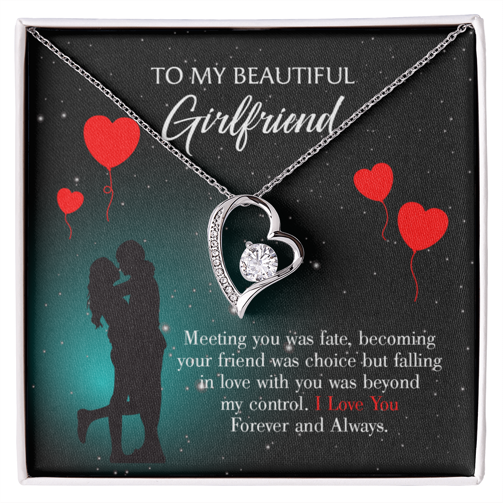 To My Girlfriend Forever and Always Forever Necklace w Message Card-Express Your Love Gifts