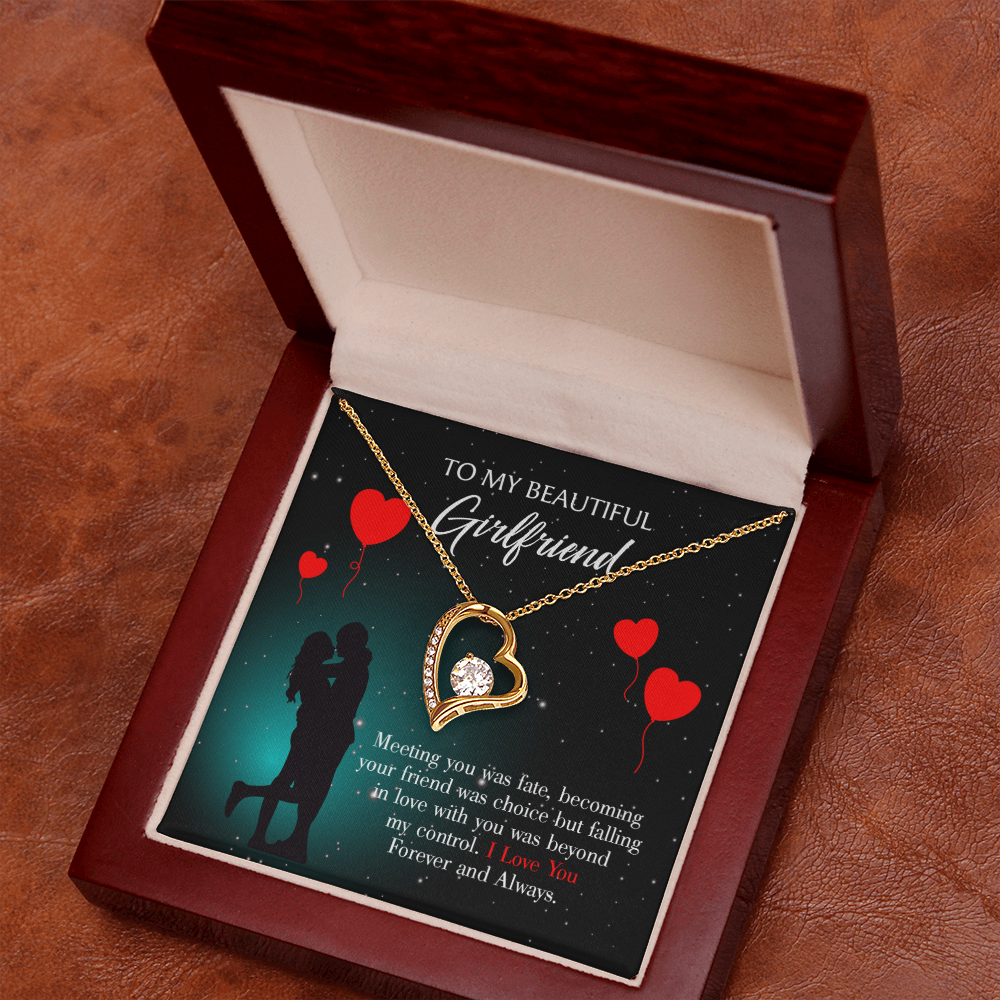 To My Girlfriend Forever and Always Forever Necklace w Message Card-Express Your Love Gifts