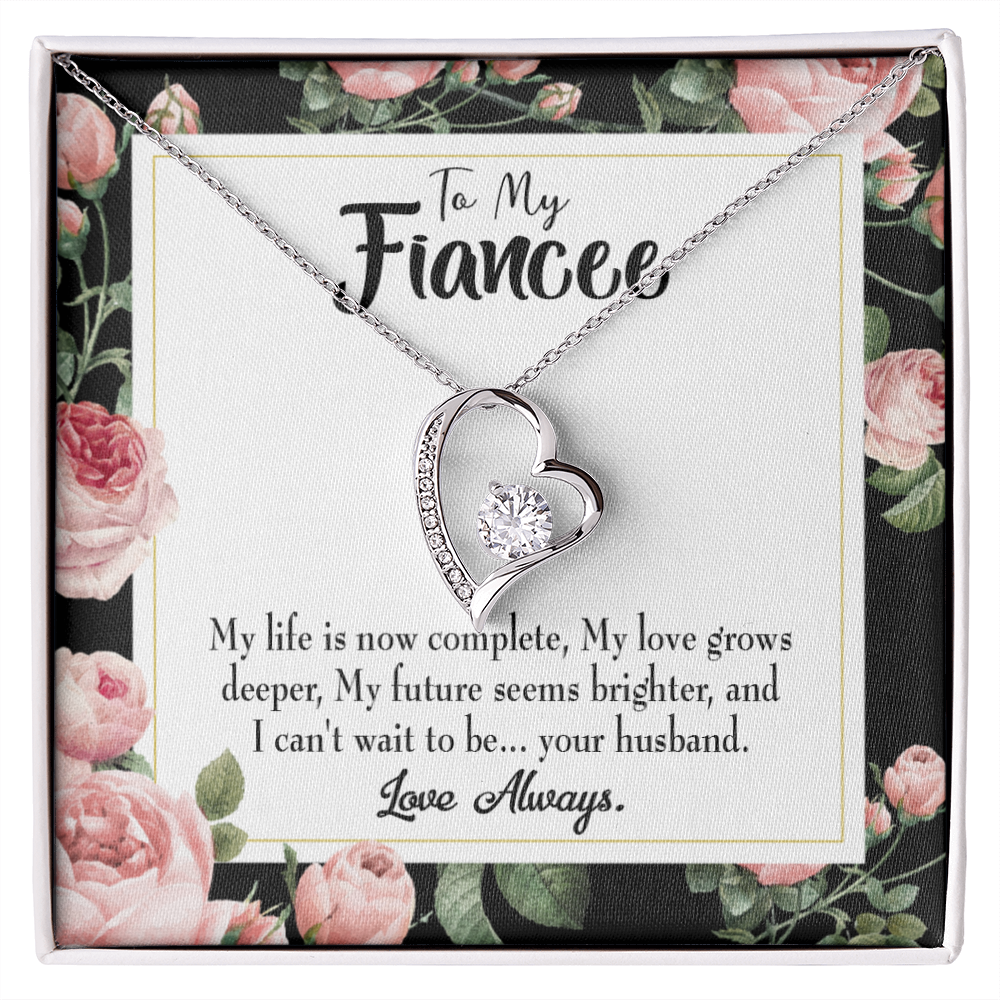 To My Girlfriend Future is Brighter Forever Necklace w Message Card-Express Your Love Gifts