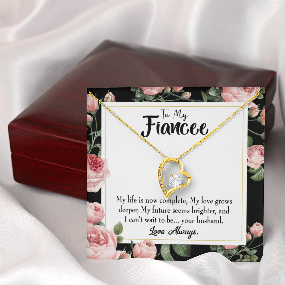 To My Girlfriend Future is Brighter Forever Necklace w Message Card-Express Your Love Gifts