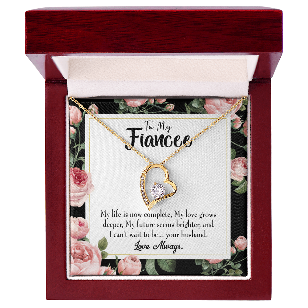 To My Girlfriend Future is Brighter Forever Necklace w Message Card-Express Your Love Gifts