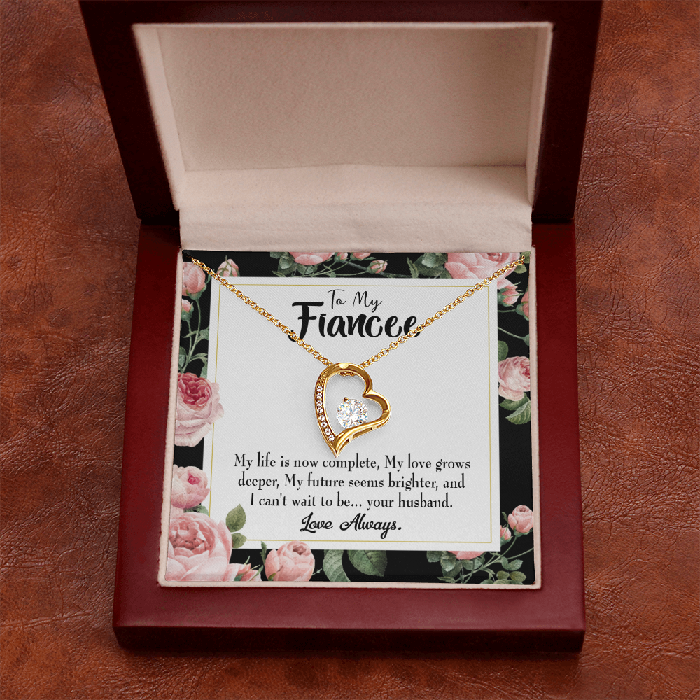 To My Girlfriend Future is Brighter Forever Necklace w Message Card-Express Your Love Gifts