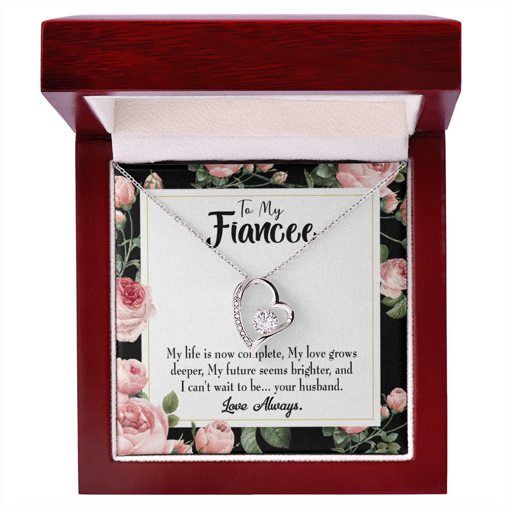 To My Girlfriend Future is Brighter Forever Necklace w Message Card-Express Your Love Gifts