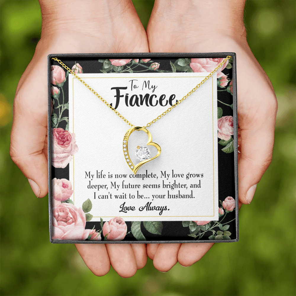 To My Girlfriend Future is Brighter Forever Necklace w Message Card-Express Your Love Gifts