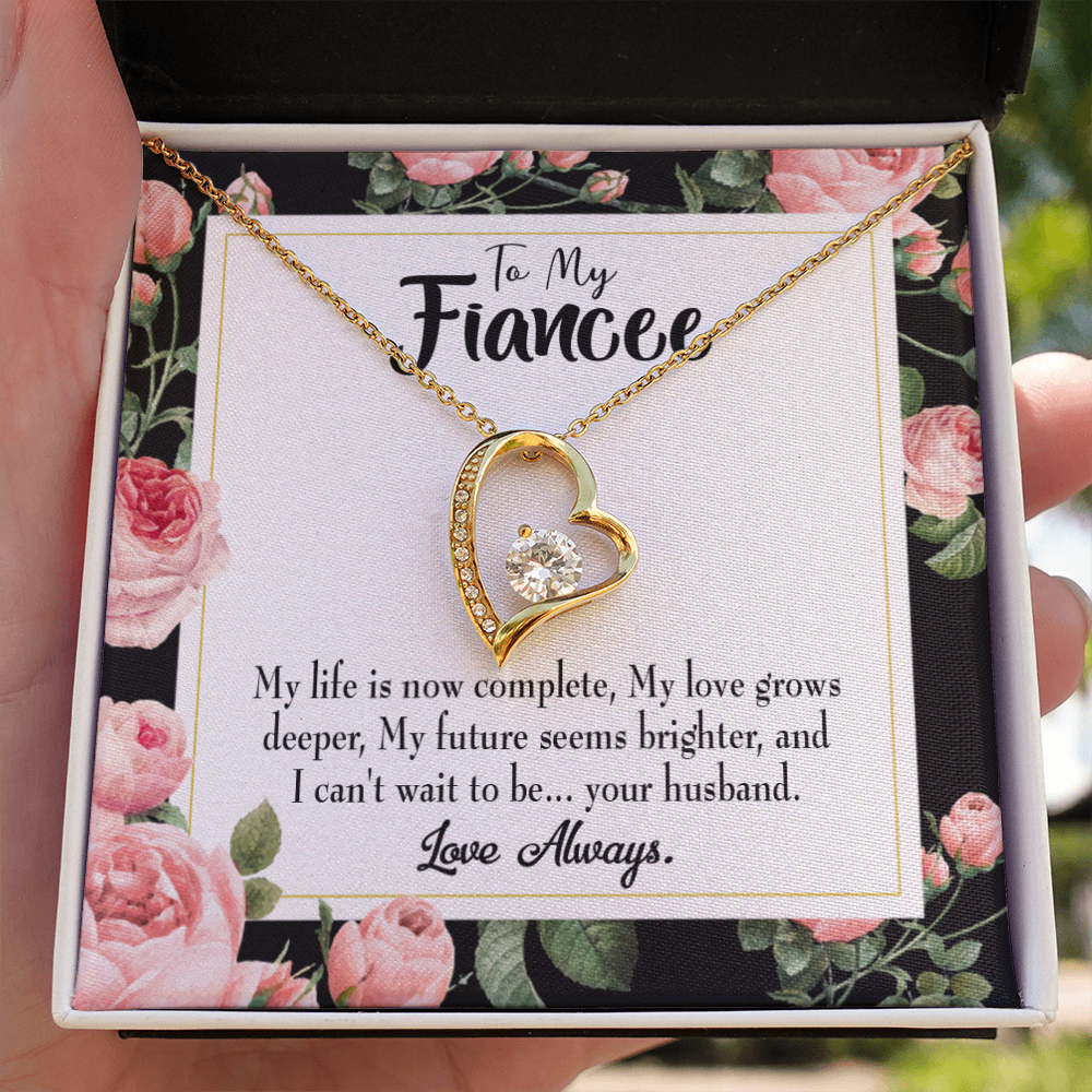 To My Girlfriend Future is Brighter Forever Necklace w Message Card-Express Your Love Gifts