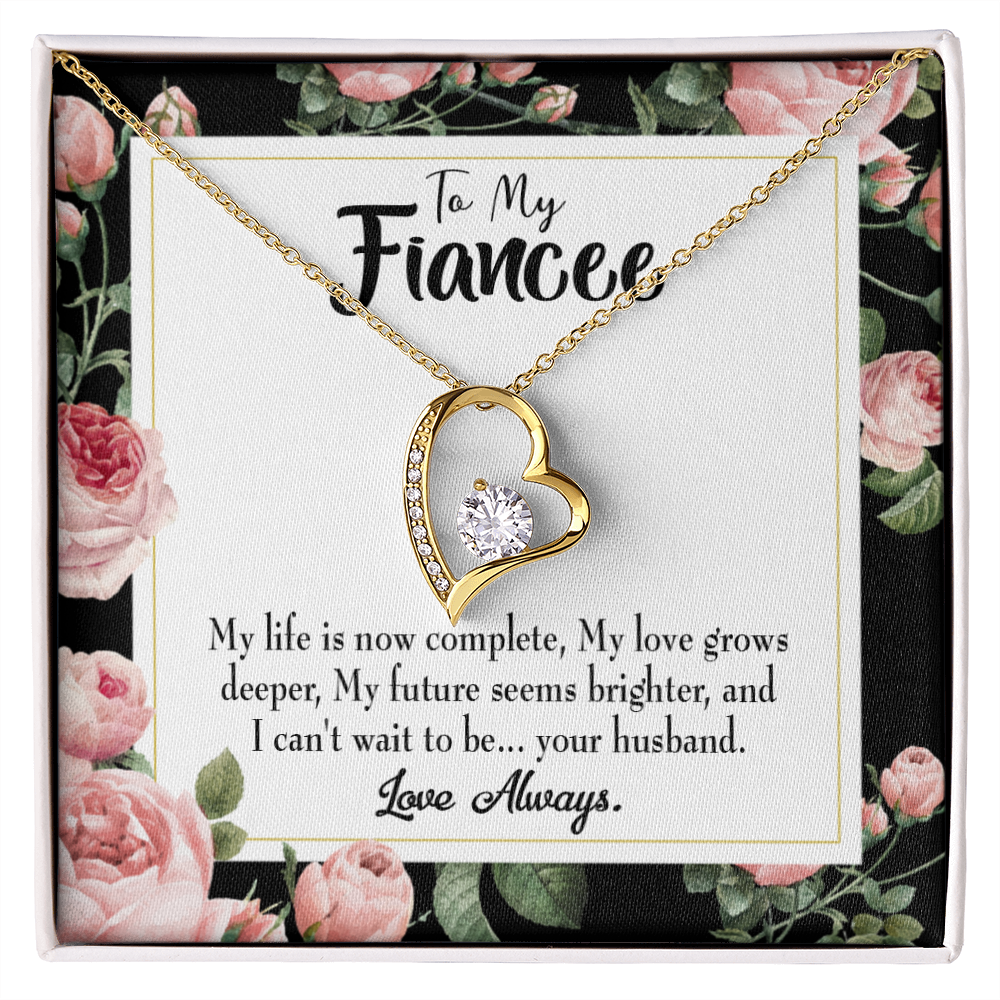 To My Girlfriend Future is Brighter Forever Necklace w Message Card-Express Your Love Gifts