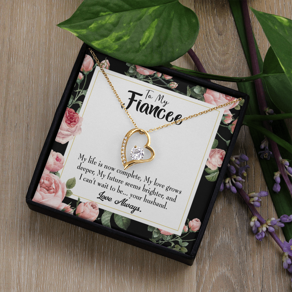 To My Girlfriend Future is Brighter Forever Necklace w Message Card-Express Your Love Gifts