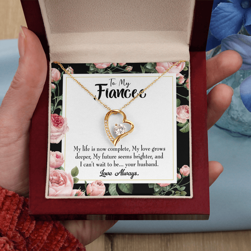 To My Girlfriend Future is Brighter Forever Necklace w Message Card-Express Your Love Gifts