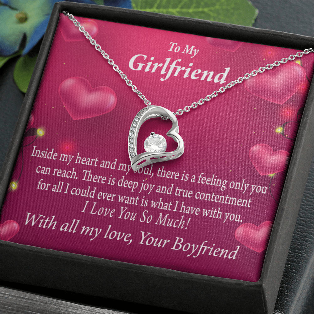 To My Girlfriend Girlfriend Deep Joy And True Contentment Forever Neck -  Express Your Love Gifts