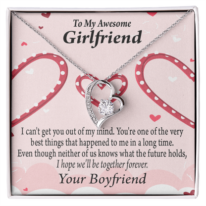 To My Girlfriend Girlfriend Gift We'll Be Together Forever Forever Necklace w Message Card-Express Your Love Gifts