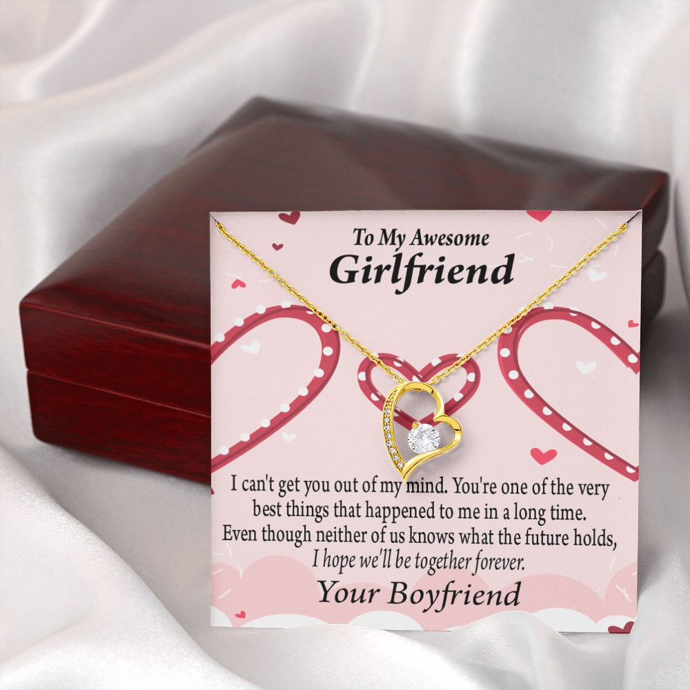 To My Girlfriend Girlfriend Gift We'll Be Together Forever Forever Necklace w Message Card-Express Your Love Gifts