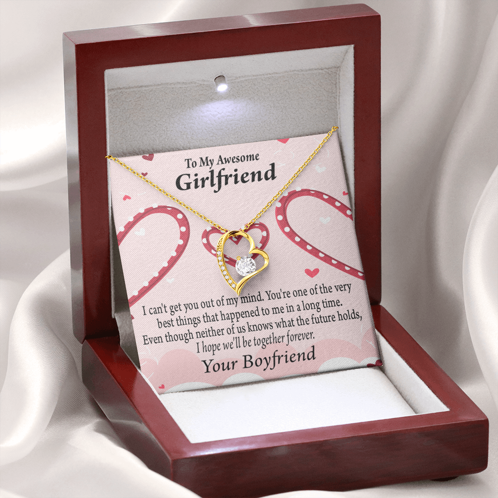 To My Girlfriend Girlfriend Gift We'll Be Together Forever Forever Necklace w Message Card-Express Your Love Gifts